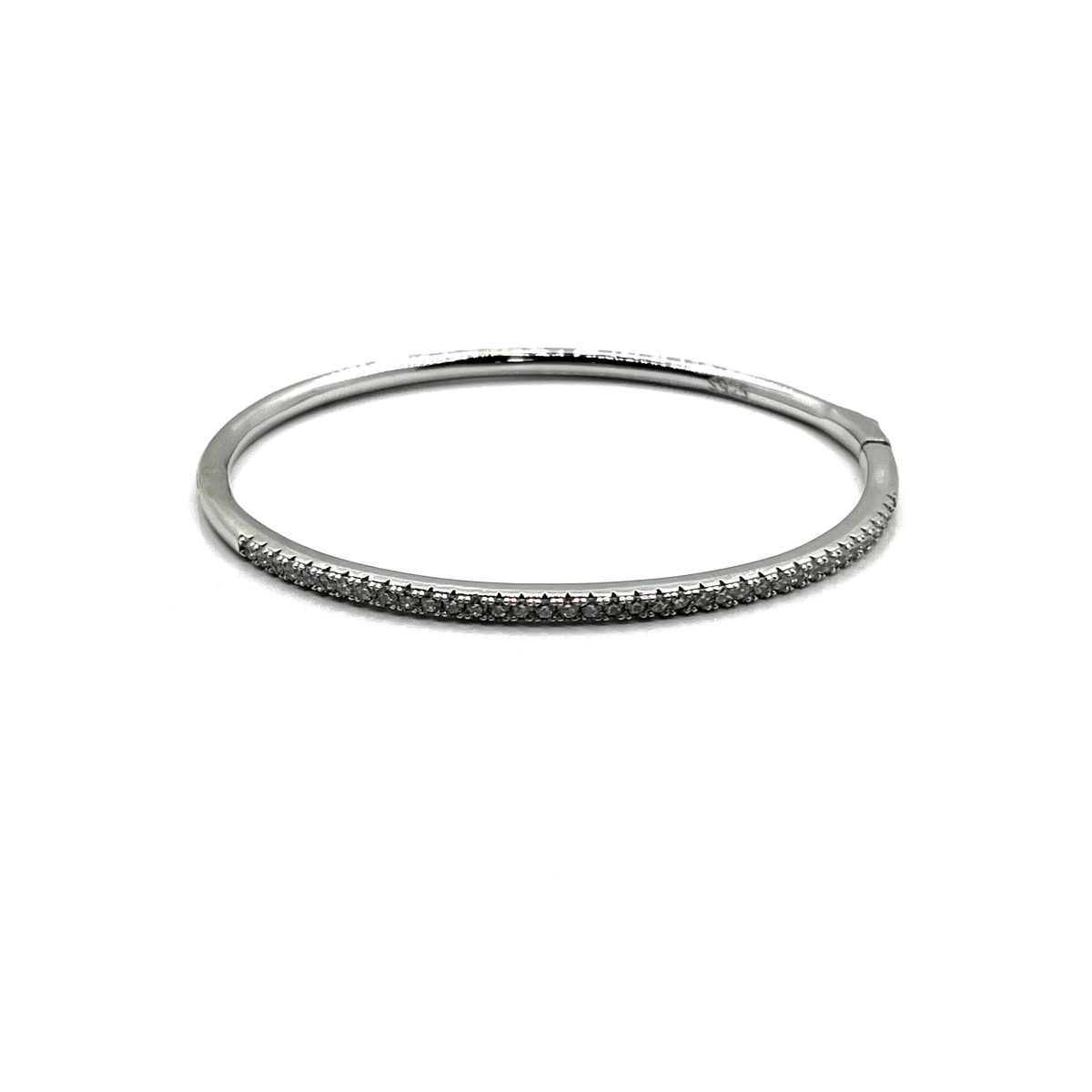 PULSERA PLATA RIGIDA CIRCONITAS