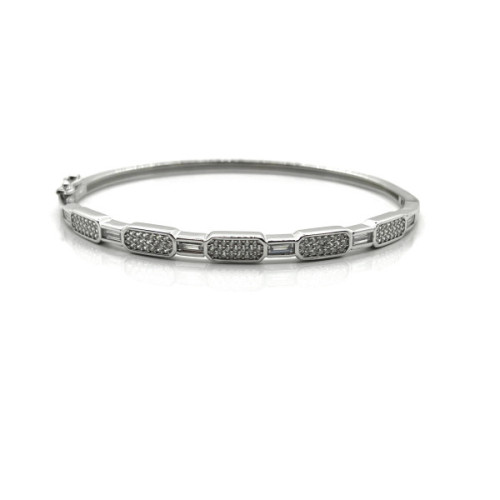 PULSERA PLATA RIGIDA CIRCONITAS
