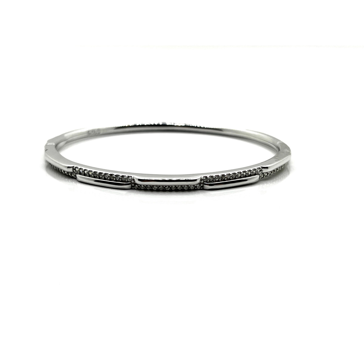PULSERA PLATA RIGIDA CIRCONITAS