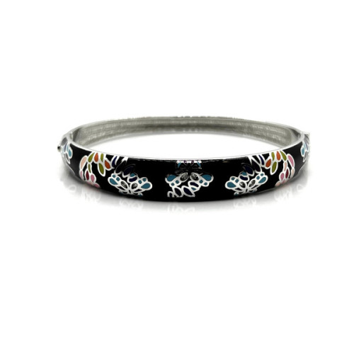 PULSERA PLATA RIGIDA ESMALTE