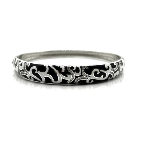 PULSERA PLATA RIGIDA ESMALTE