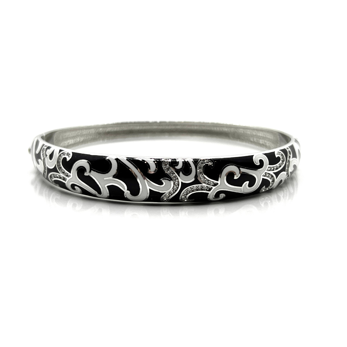 PULSERA PLATA RIGIDA ESMALTE