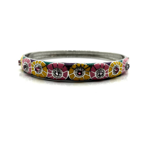 PULSERA PLATA RIGIDA ESMALTE
