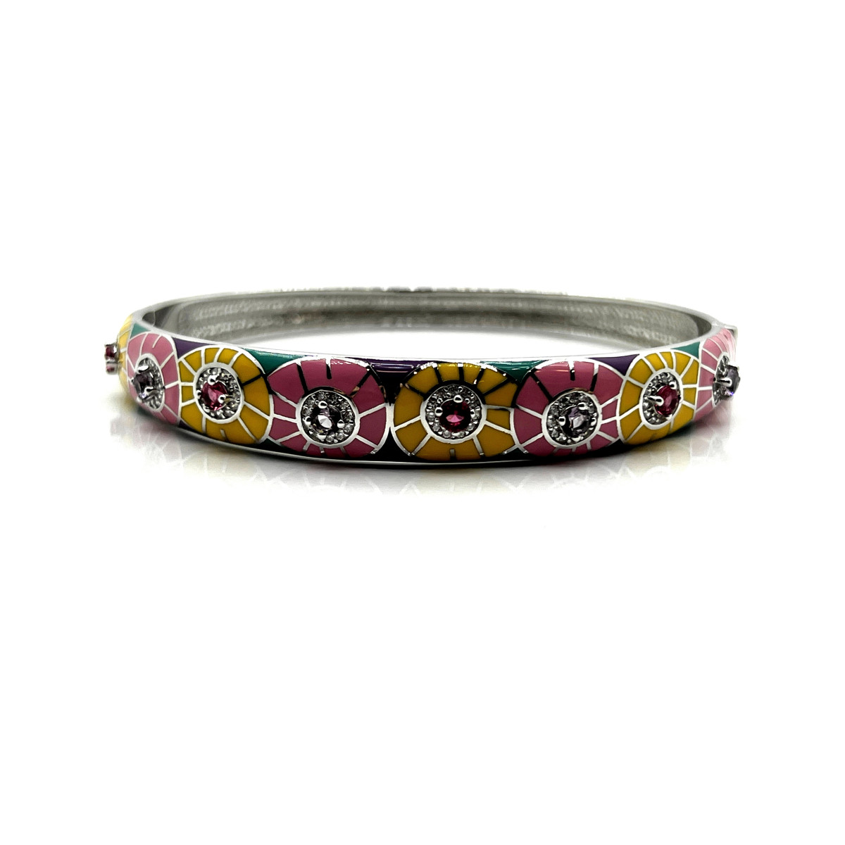 PULSERA PLATA RIGIDA ESMALTE