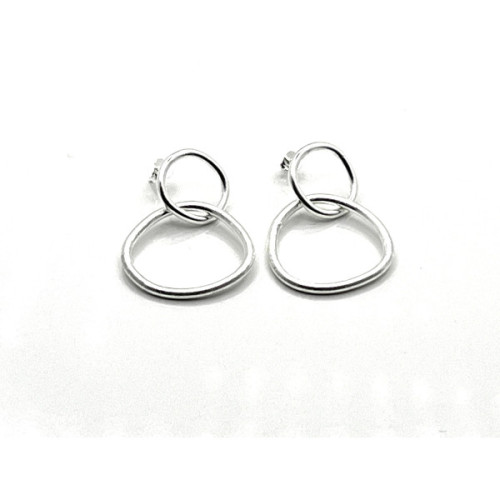 PENDIENTES DE PLATA MATE
