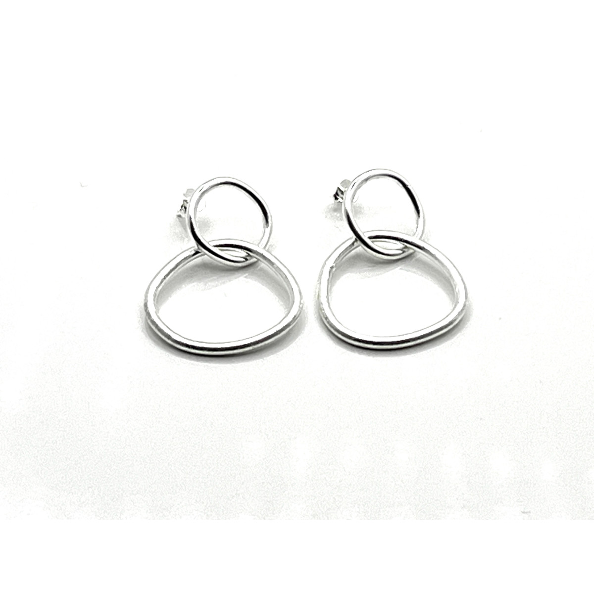 PENDIENTES DE PLATA MATE