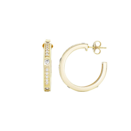 AROS PLATA BAÑADA EN ORO Y PRIEDRAS