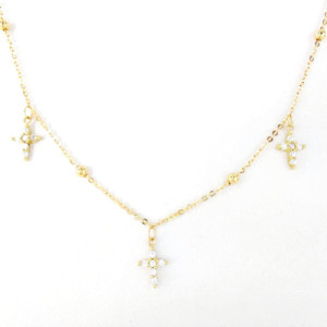 COLLAR ORO CRUCES CIRCONITAS