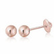 PENDIENTES BEBE ORO ROSA 3 MM