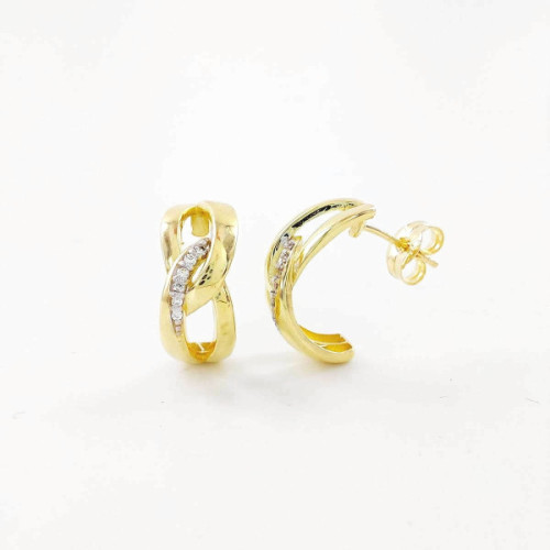 PENDIENTES ORO Y CIRCONITAS