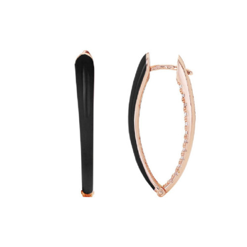AROS PLATA BAÑADO O/ROSA Y ESMALTE NRO