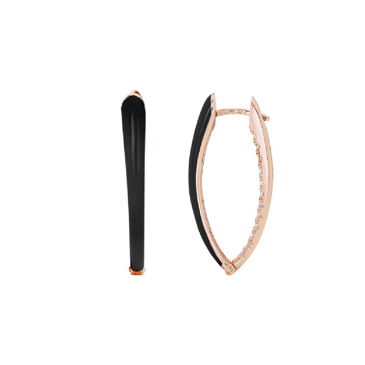 AROS PLATA BAÑADO O/ROSA Y ESMALTE NRO
