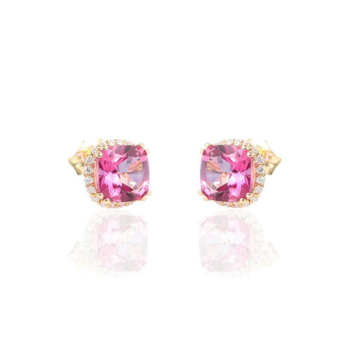 PENDIENTES ORO Y CIRCONITAS