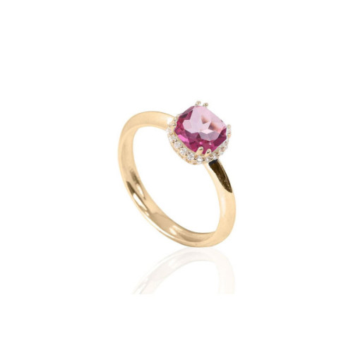 ANILLO ORO Y CIRCONITAS