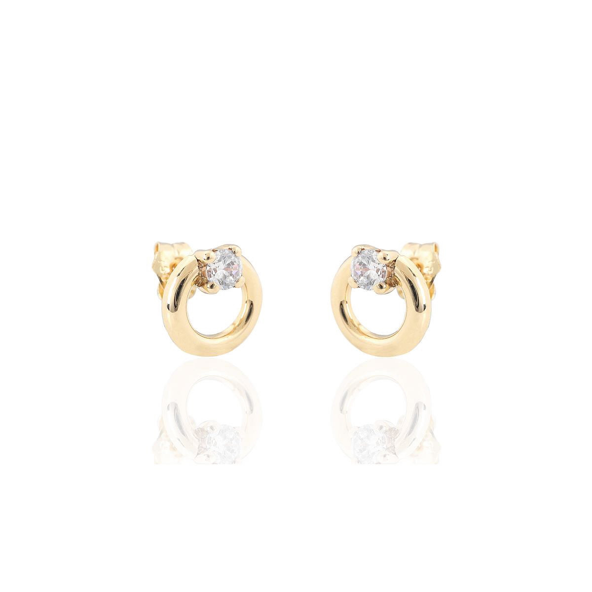 PENDIENTES ORO Y CIRCONITAS