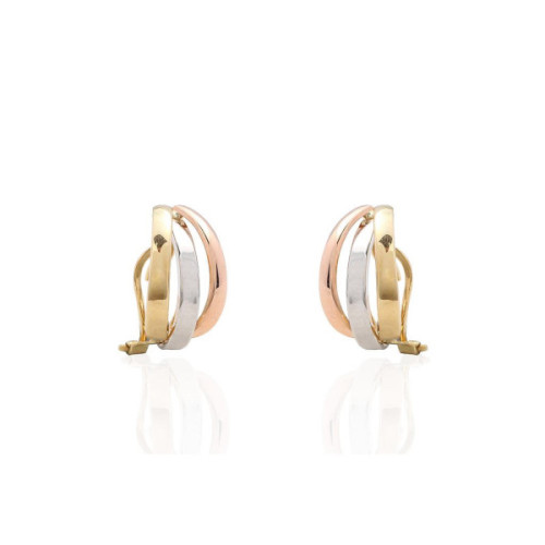 PENDIENTES ORO TRICOLOR