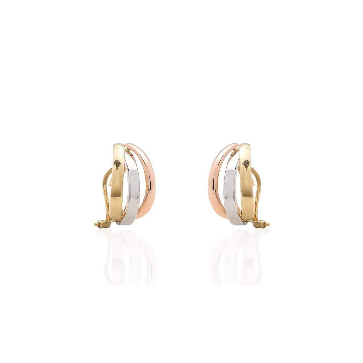 PENDIENTES ORO TRICOLOR
