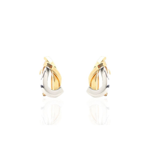 PENDIENTES ORO BICOLOR