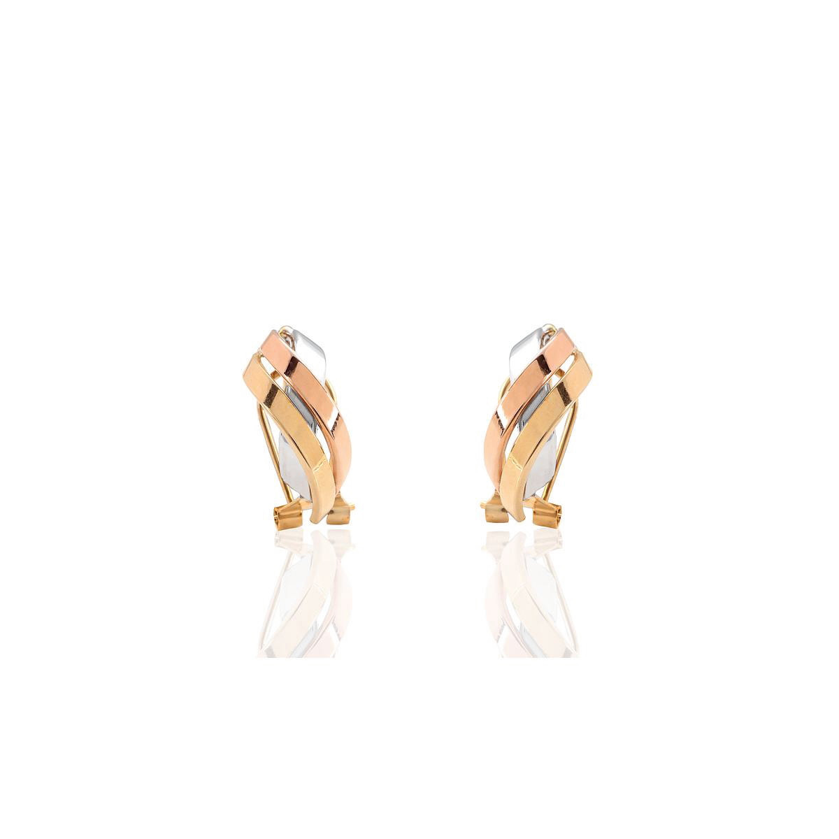PENDIENTES ORO TRICOLOR