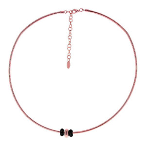 COLLAR POLVORE PLARA ROSA POLVO NEGRO