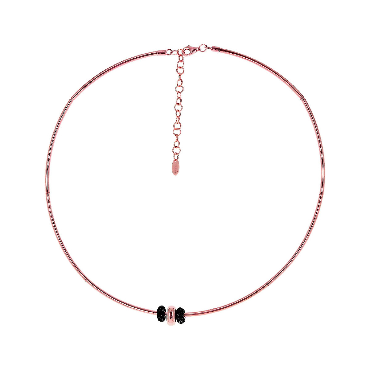 COLLAR POLVORE PLARA ROSA POLVO NEGRO