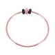 PULSERA POLVORE PLATA ROSA POLVO NEGRO