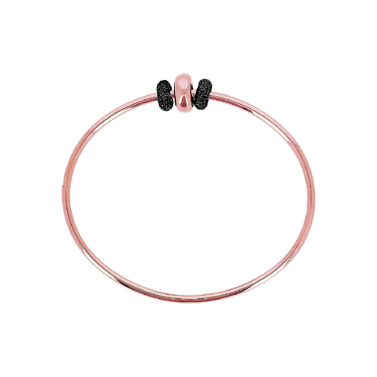 PULSERA POLVORE PLATA ROSA POLVO NEGRO