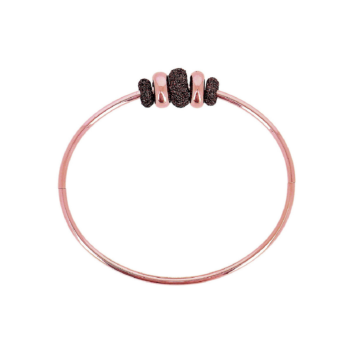 PULSERA POLVORE PLATA ROSA POLVO MARRON