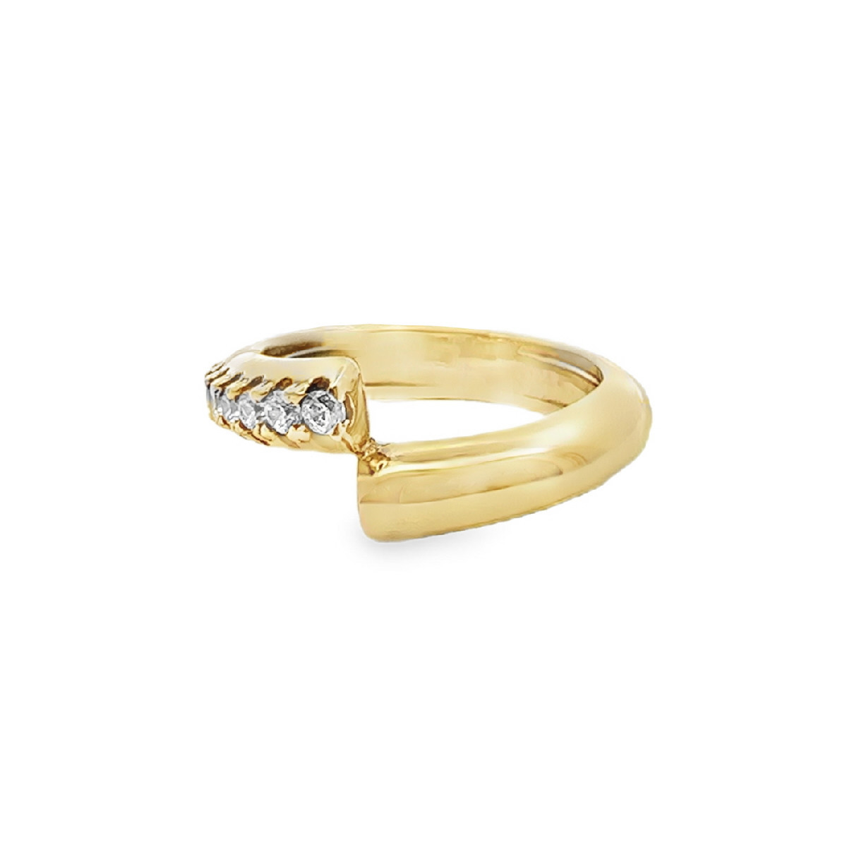 ANILLO PLATA BAÑADO EN ORO Y PIEDRAS