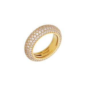 ANILLO PLATA BAÑADO EN ORO Y PIEDRAS