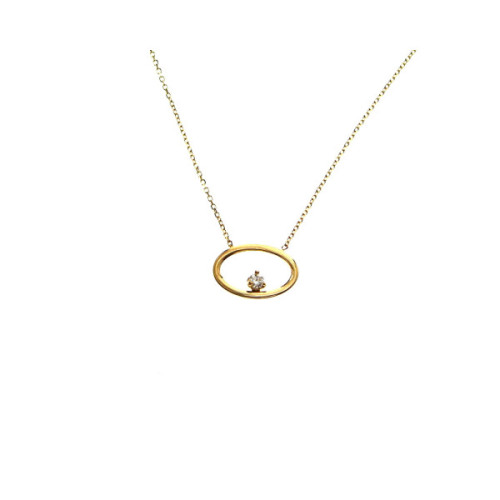 COLLAR ORO Y BRILLANTE 0.03 QT