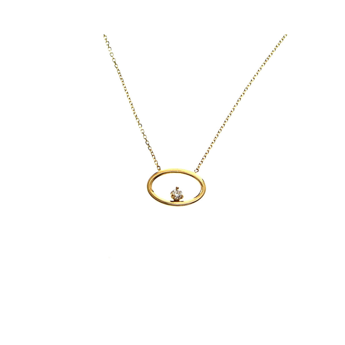 COLLAR ORO Y BRILLANTE 0.03 QT