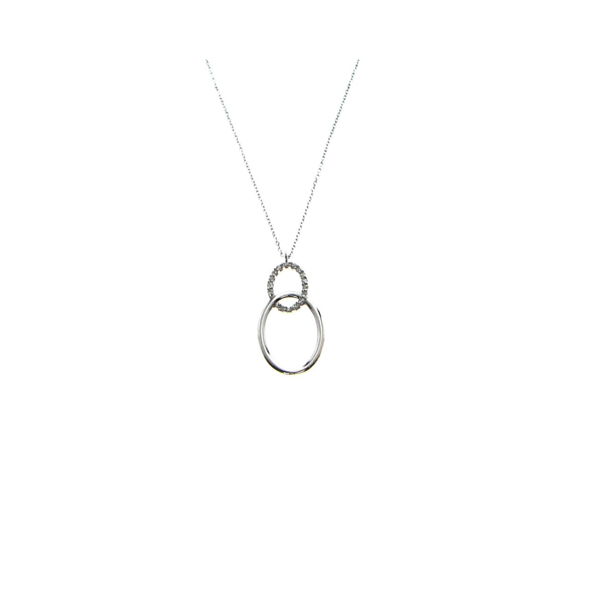 COLLA ORO BLANCO Y BRILLANTES 0.08 QT