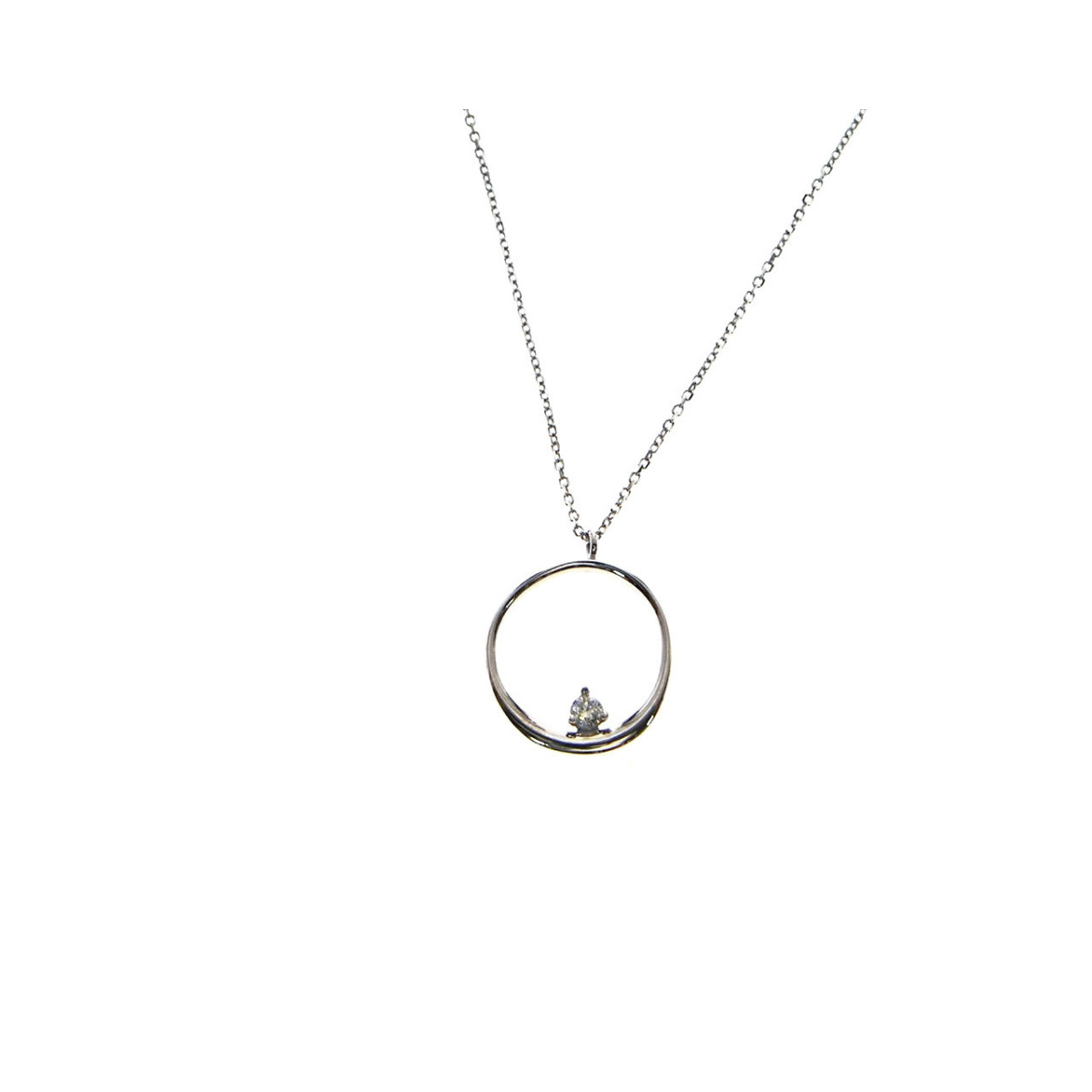 COLLA ORO BLANCO Y BRILLANTES 0.04 QT
