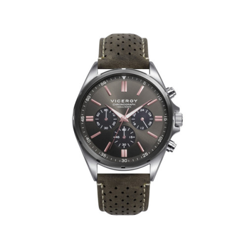 RELOJ CRONO ACERO IP GRIS VICEROY