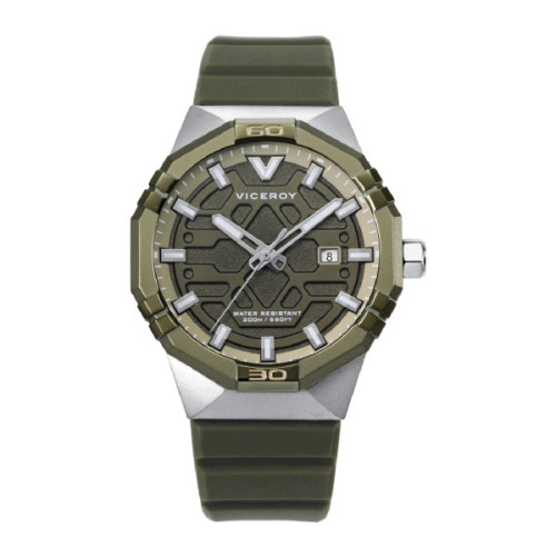 RELOJ ACERO IP VERDE CORREA VICEROY