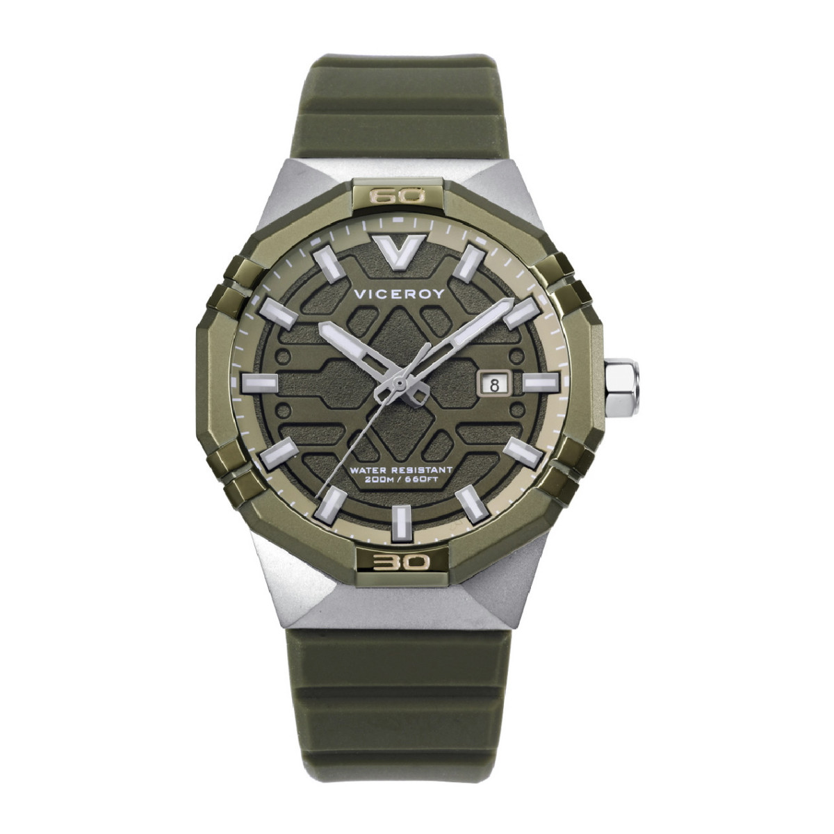 RELOJ ACERO IP VERDE CORREA VICEROY