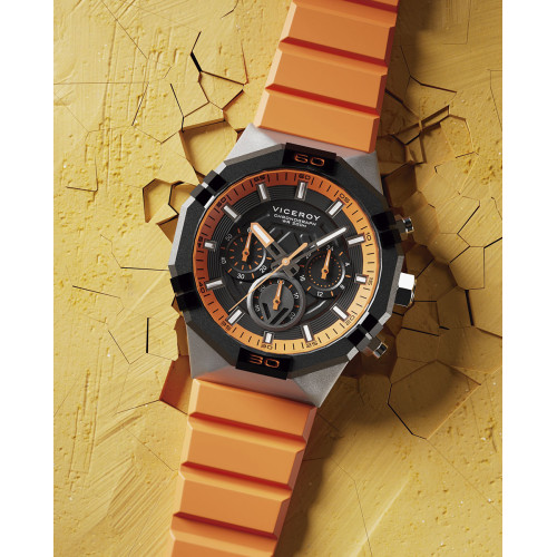 RELOJ ACERO IP NEGRO CORREA VICEROY