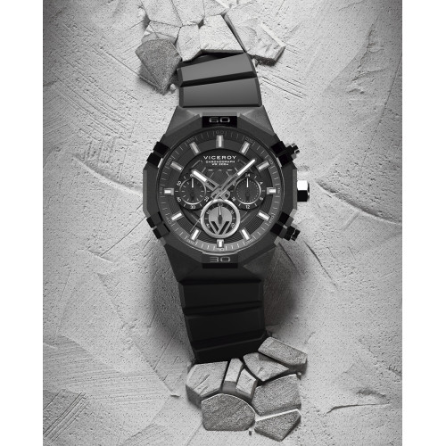 RELOJ ACERO IP NEGRO CORREA VICEROY