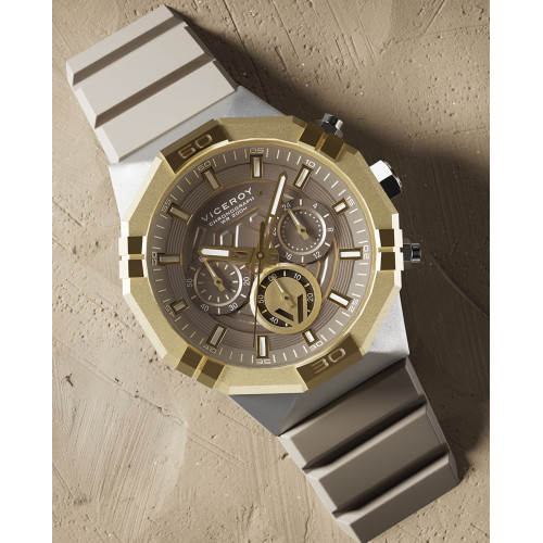 RELOJ CRONO ACERO IP DORADO VICEROY