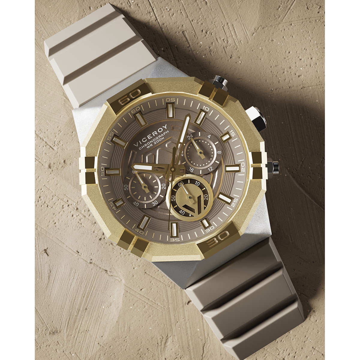 RELOJ CRONO ACERO IP DORADO VICEROY