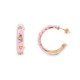 AROS PLATA BAÑADA O/ROSA Y ESMALTE ROSA