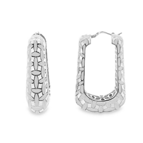 AROS PLATA Y ESMALTE BLANCO Y GRIS