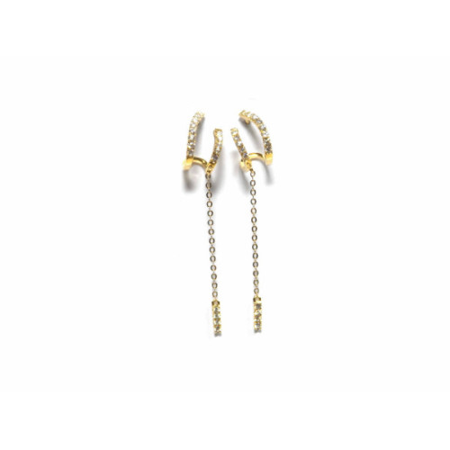PENDIENTES ORO Y BRILLANTES 0.30 QT