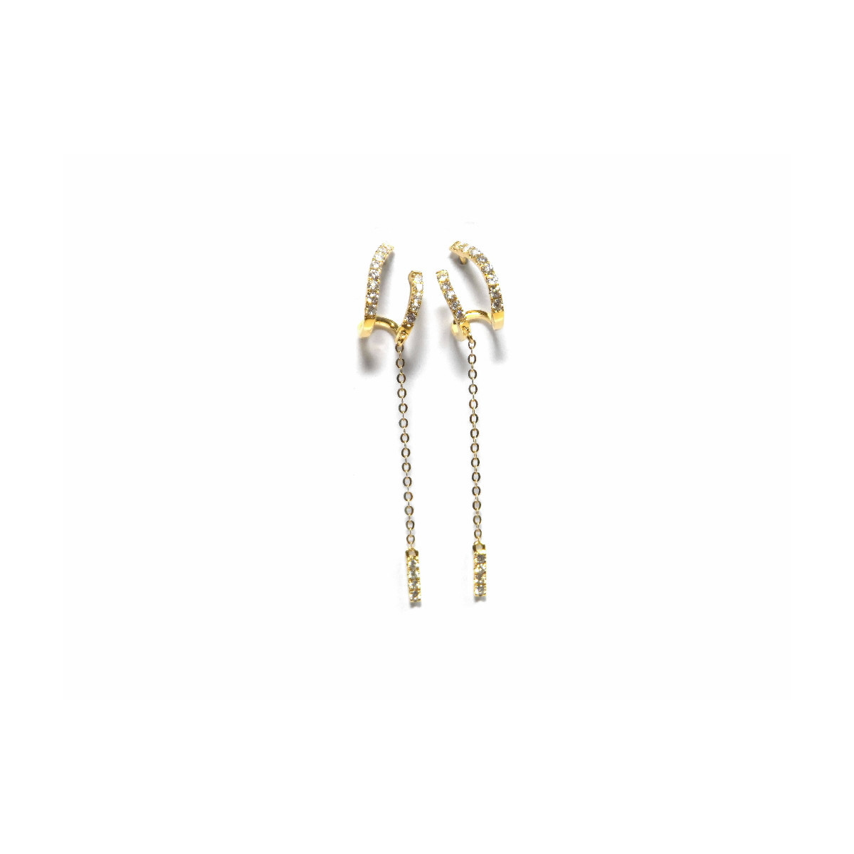 PENDIENTES ORO Y BRILLANTES 0.30 QT