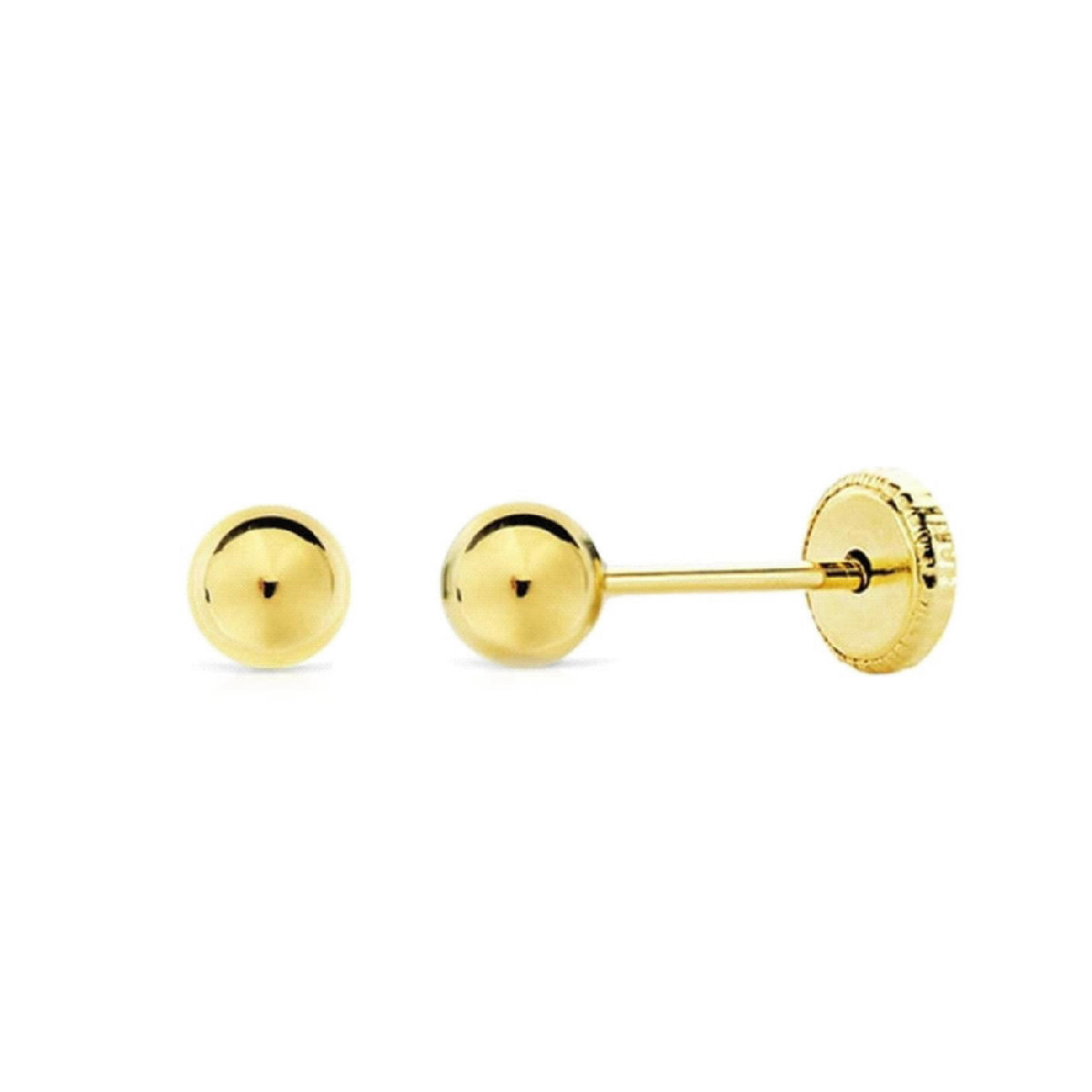 PENDIENTES BEBE BOLA 6 MM