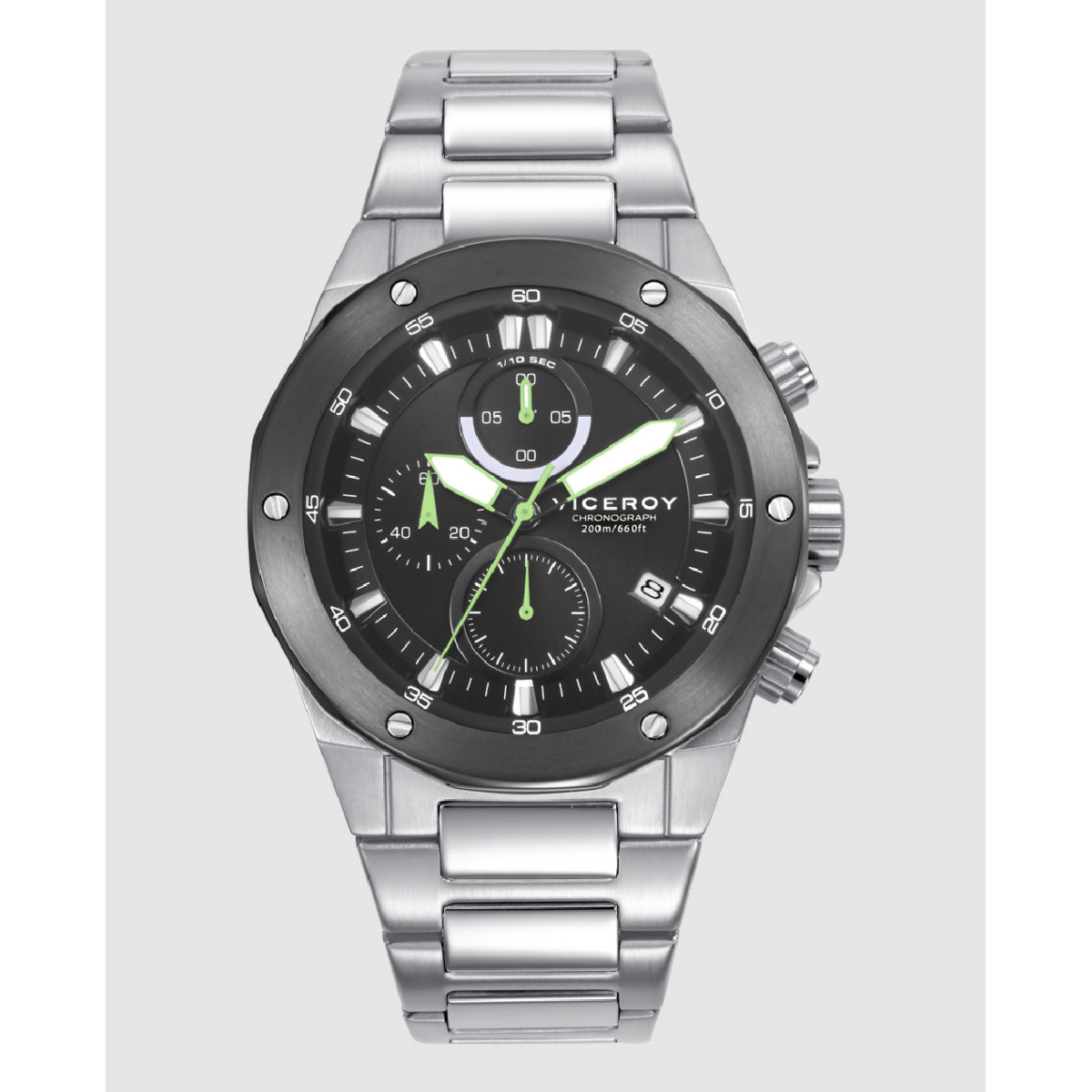 RELOJ CRONO ACERO IP GRIS VICEROY