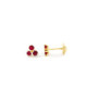 PENDIENTES BEBE ORO TREBOL RUBI