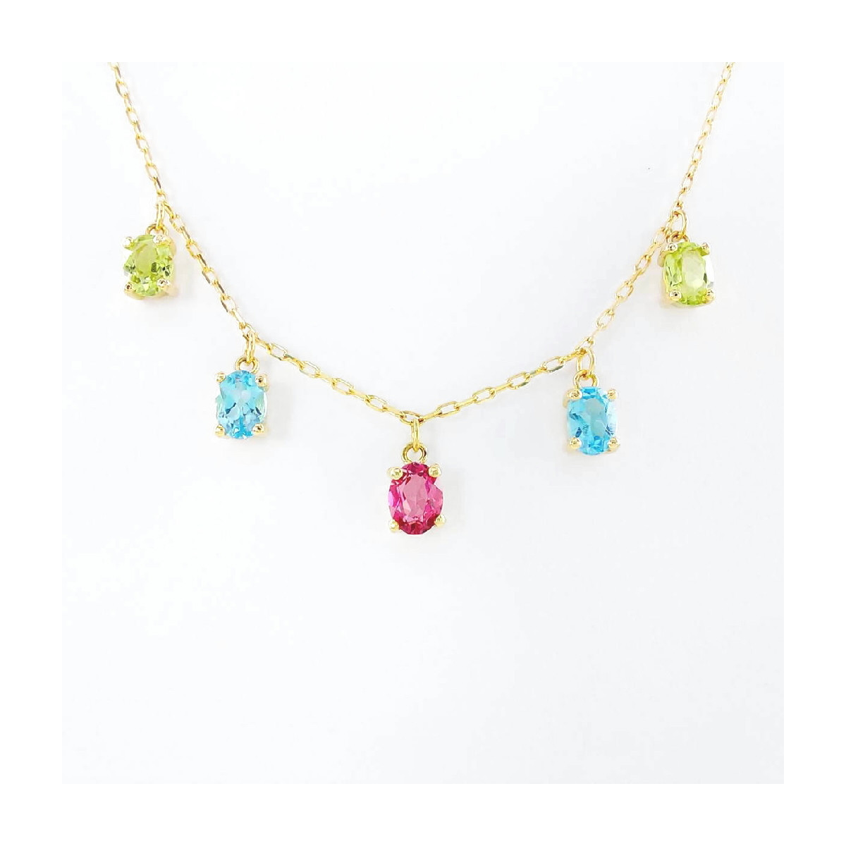 COLLAR ORO PIEDRAS SEMIPRECIOSAS 4X3