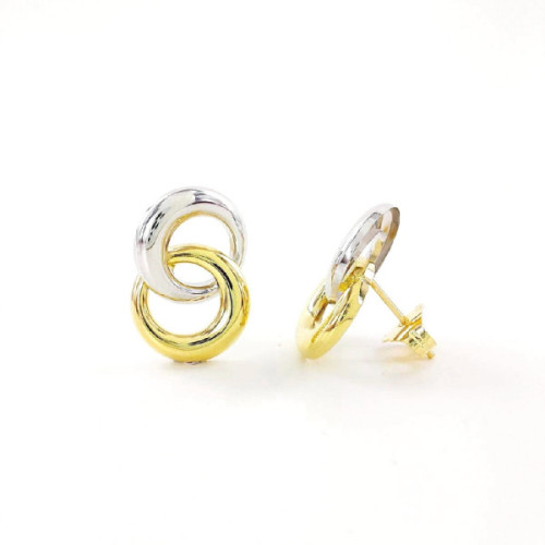PENDIENTES ORO BICOLOR NUDO